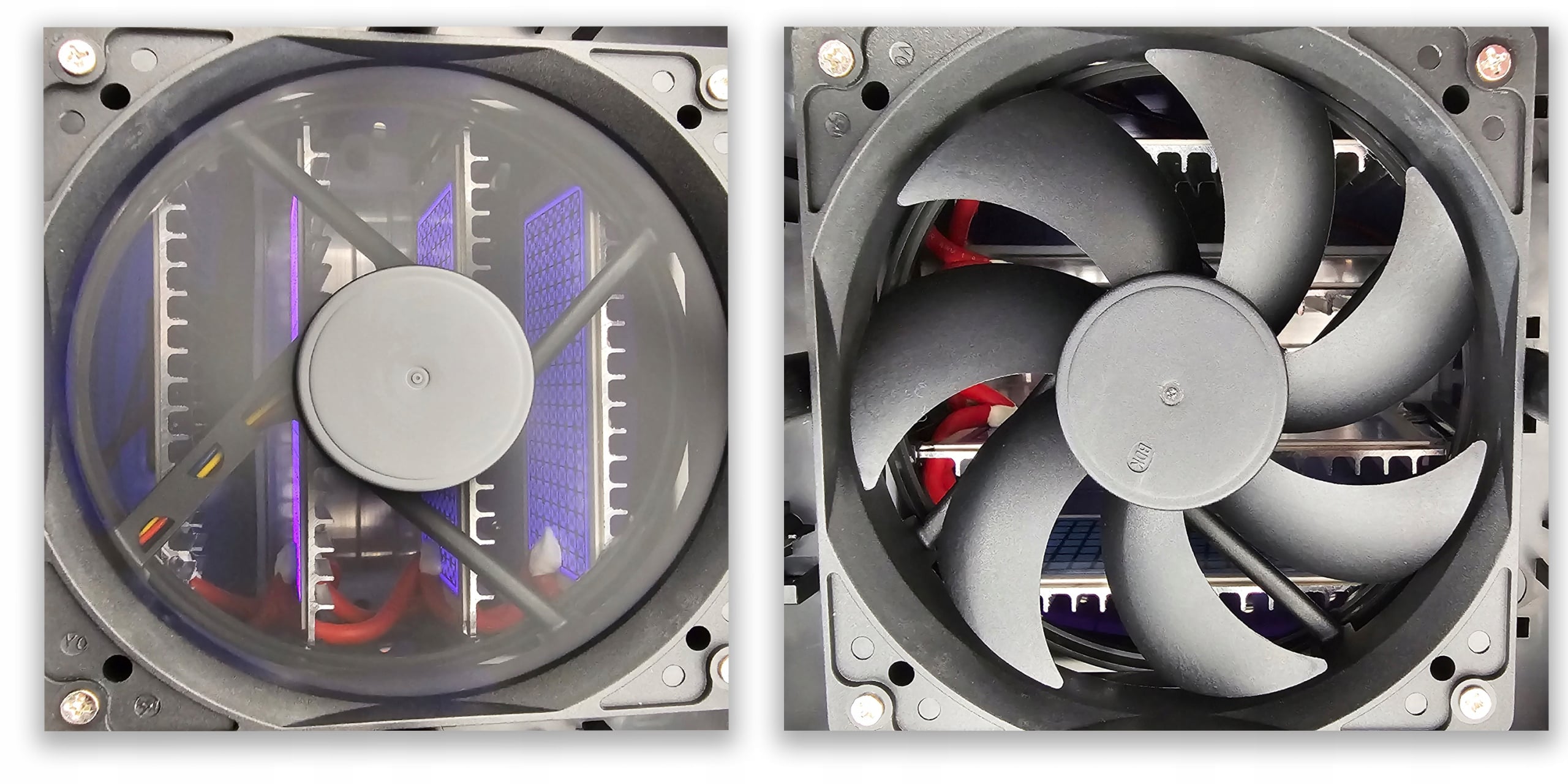 Podwyższona moc dmuchu łopatek wirnika.